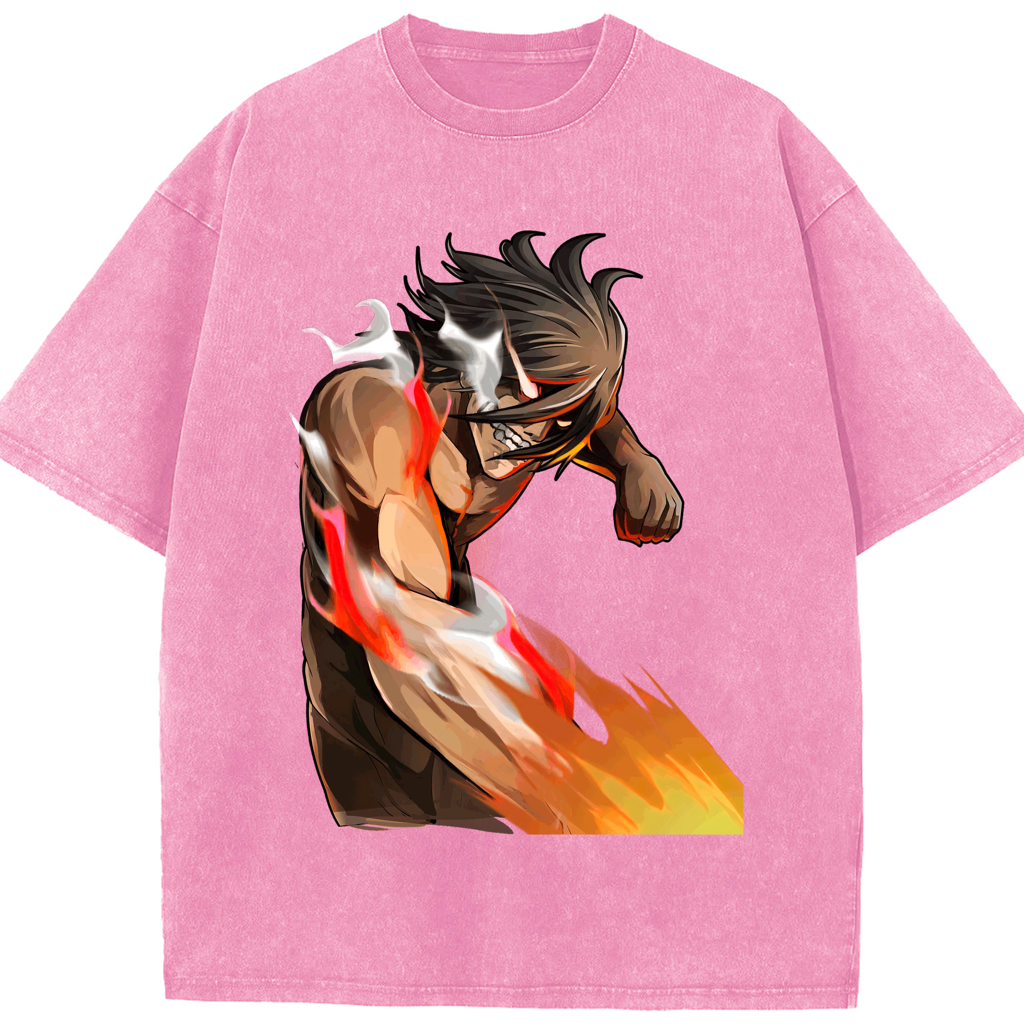 （画像用） 進撃の巨人 Attack on Titan 綿100% ヴィンテージ風 半袖Tシャツ（フロントプリント）